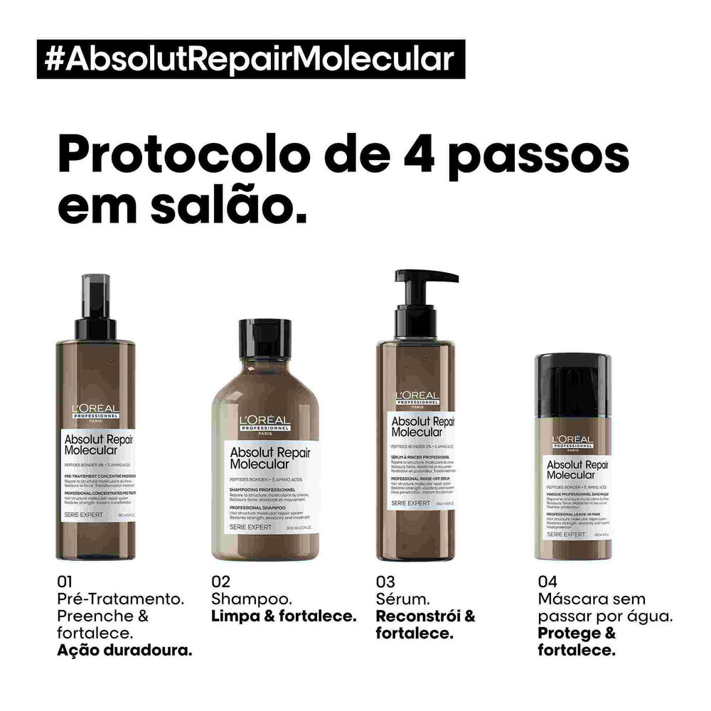 Shampoo Recarga | Absolut Repair Molecular | 500ml | L'Oréal Professionnel