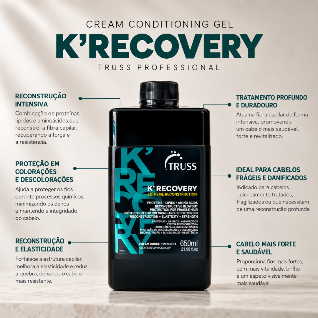 Gel Creme Condicionador | K'Recovery Extreme Reconstruction | K'Recovery | 650ml | Truss