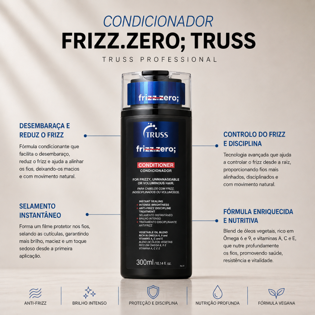 Pack Frizz Zero Duo | Shampoo e Condicionador | Truss