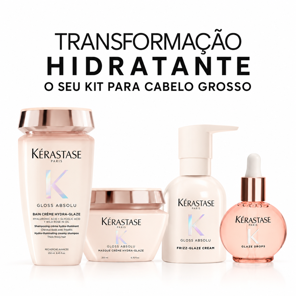 Kit Transformierendes Glanz-Shampoo für dickes Haar Gloss Absolu | Kérastase
