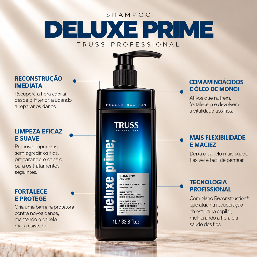 Champô | Deluxe Prime Shampoo | Deluxe Prime | 1L | Truss