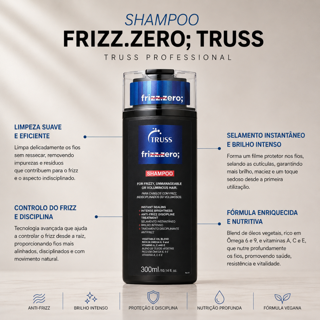 Pack Frizz Zero Duo | Shampoo e Condicionador | Truss