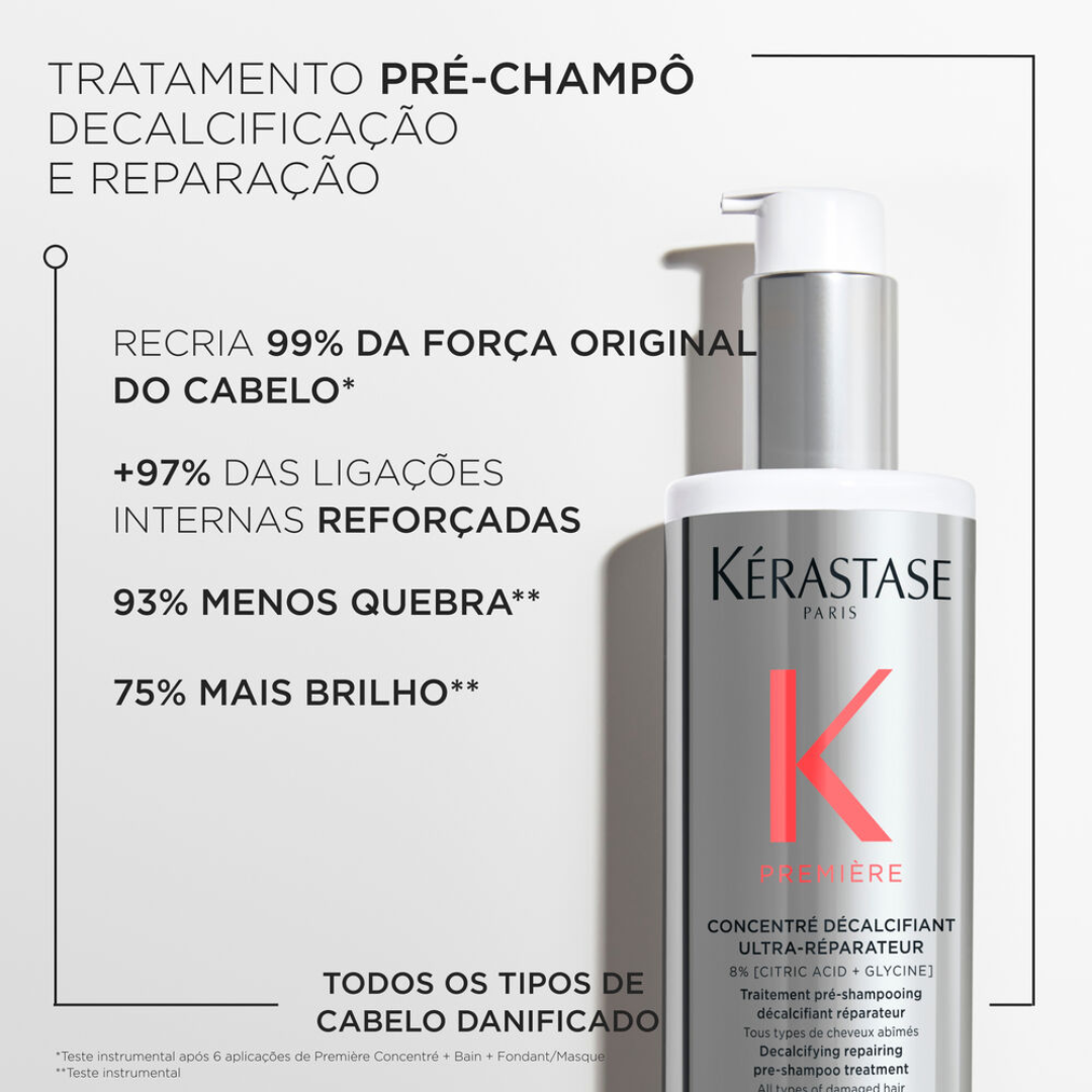 Tratamento Pré-Shampoo | Concentré Décalcifiant Ultra-Réparateur | Première | 250ml | Kérastase