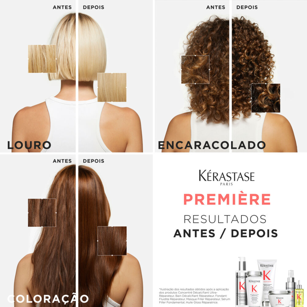Tratamento Pré-Shampoo | Concentré Décalcifiant Ultra-Réparateur | Première | 250ml | Kérastase