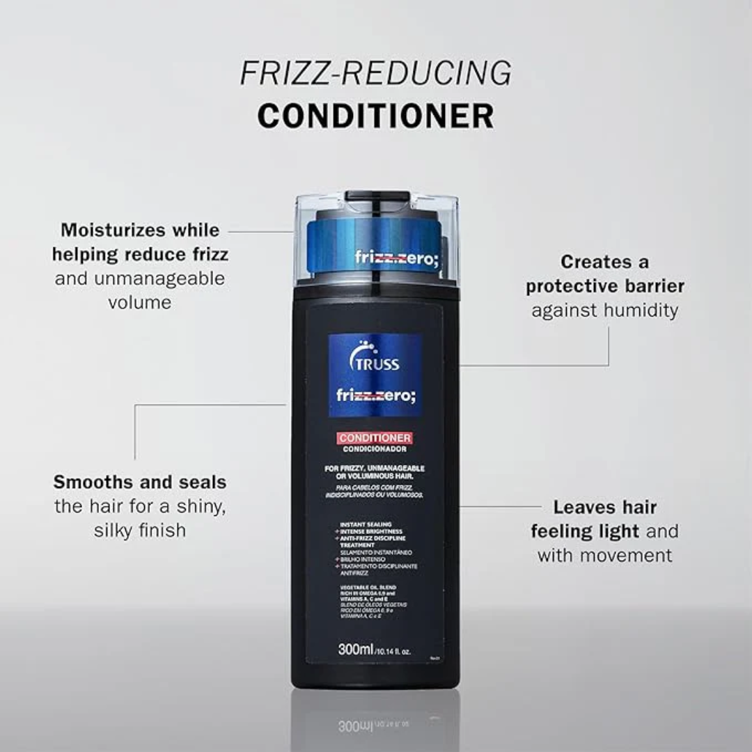 Pack Frizz Zero | Frizz.Zero Shampoo + Conditioner + Máscara Líquida + Illuminatte Oil | Frizz.Zero | Truss Professional