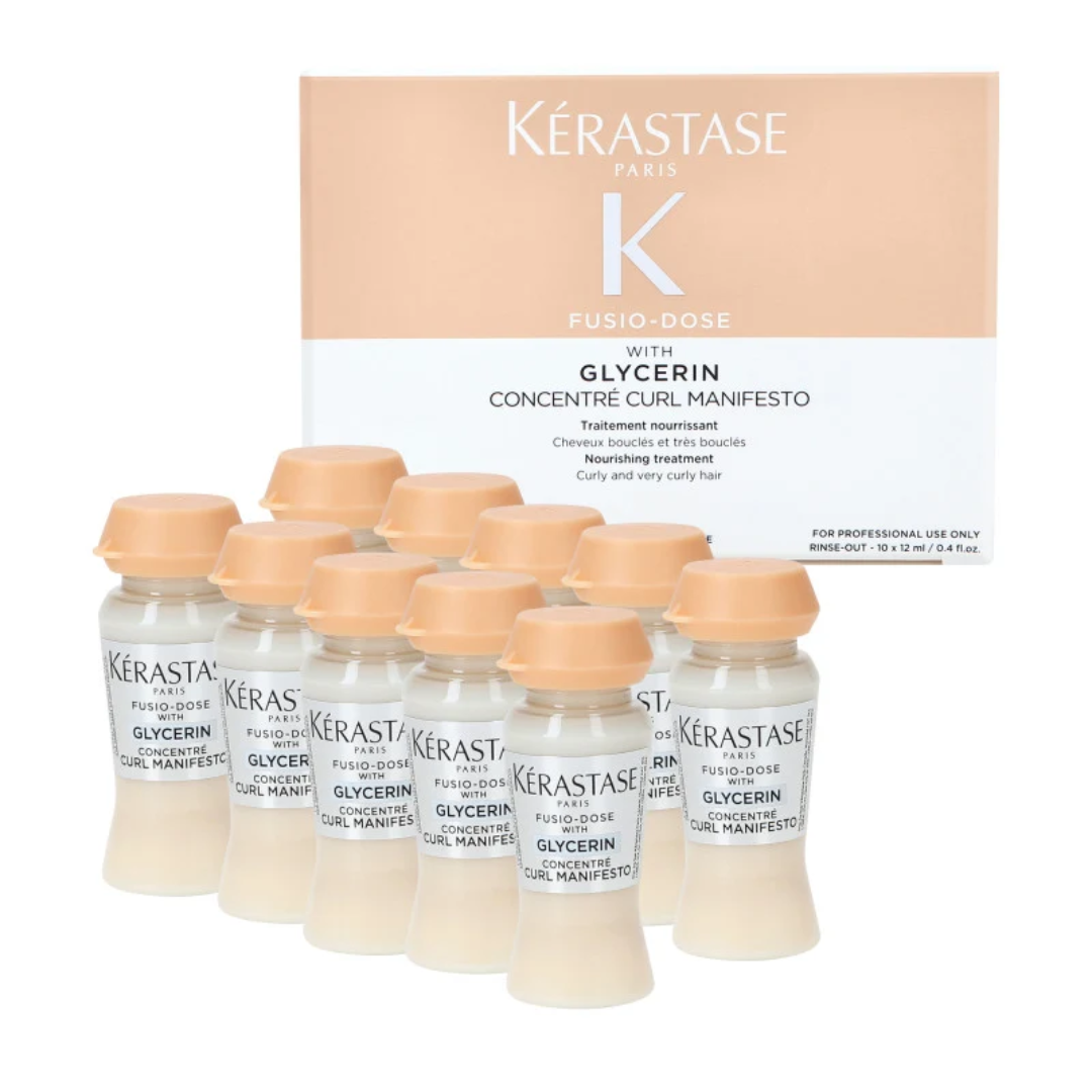 Concentré Curl Manifesto | Fusio-Dose Glycerin | Caixa 10 Ampolas | Kérastase