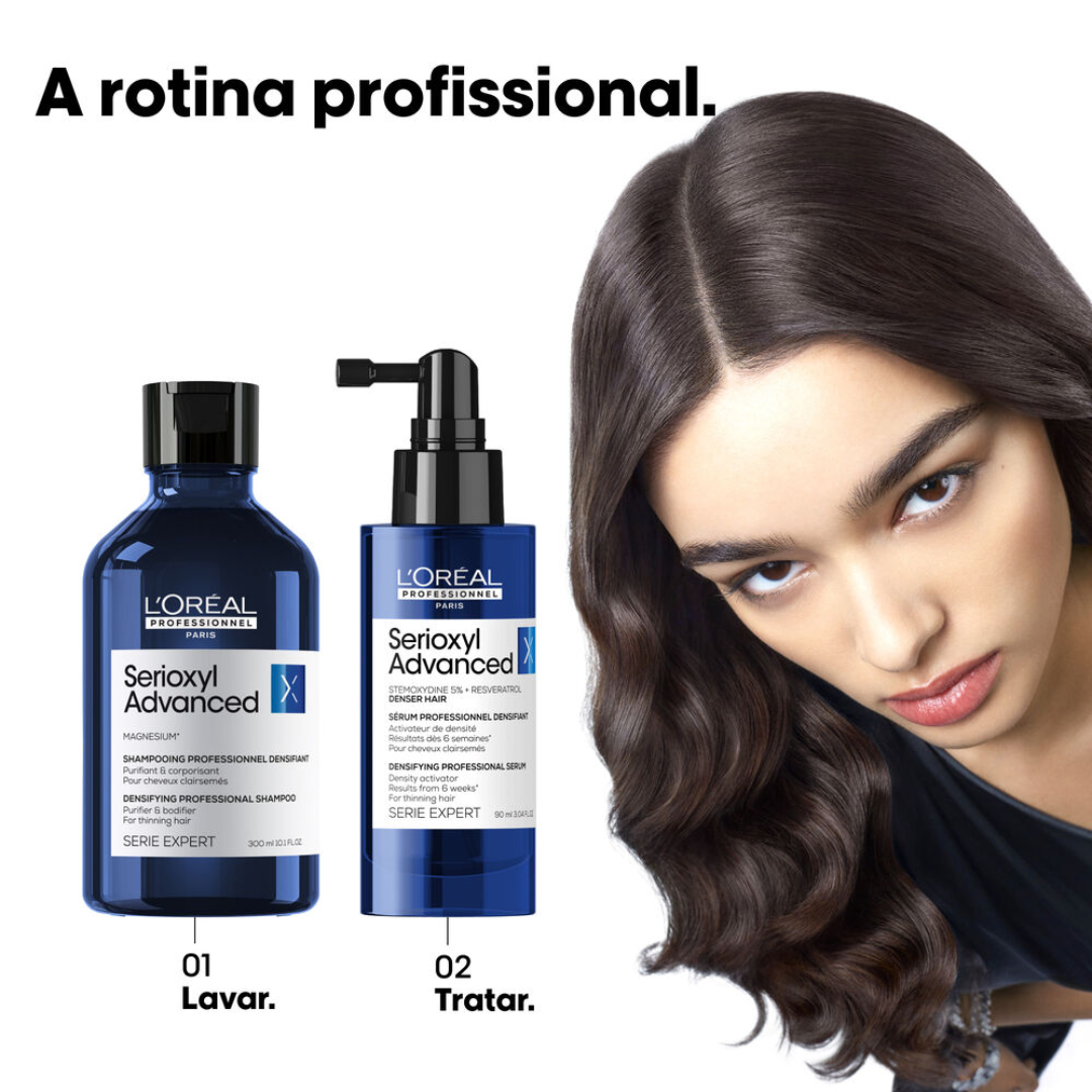 Kit Antiqueda | Serioxyl Advanced Sérum + Shampoo Densificadores | Serie Expert | L'Oréal Professionnel