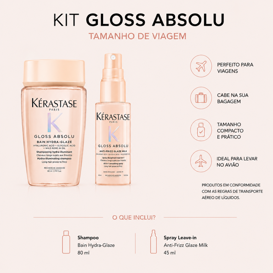 Kit Viagem Brilho e Anti-Frizz | Gloss Absolu | Kérastase