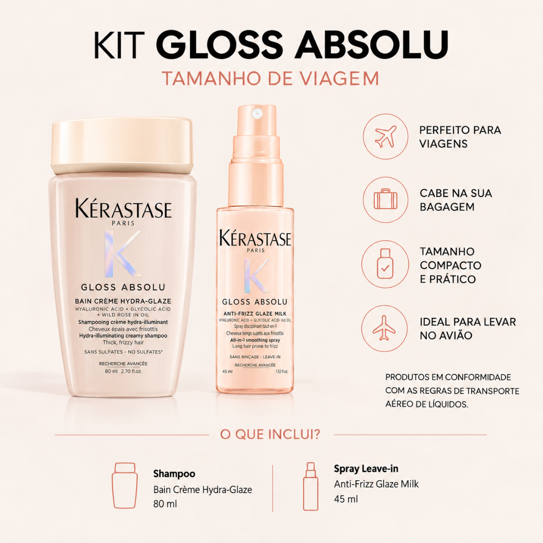 Kit Viagem Brilho e Anti-Frizz | Gloss Absolu | Kérastase
