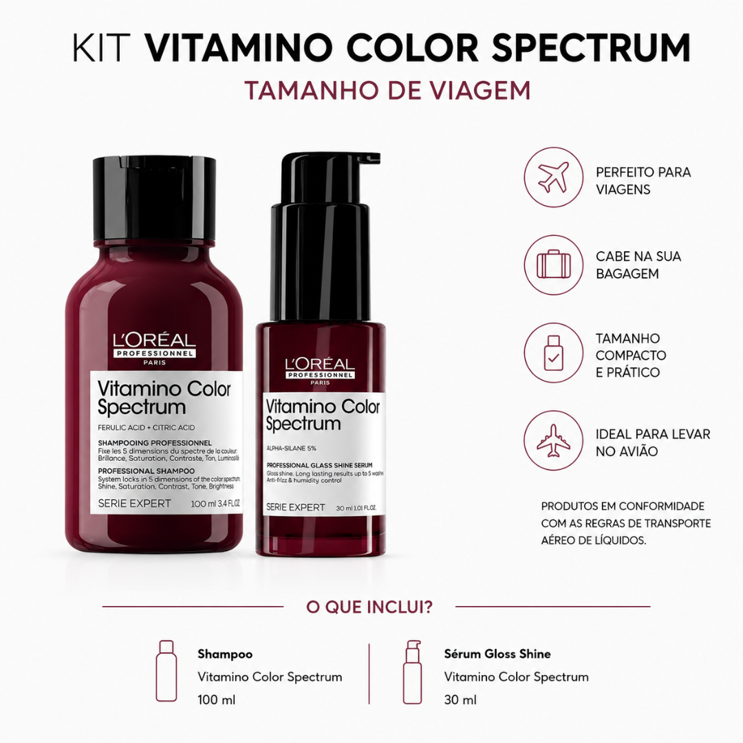 Kit Viagem brilho | Vitamino Color Spectrum | L'Oréal Professionnel