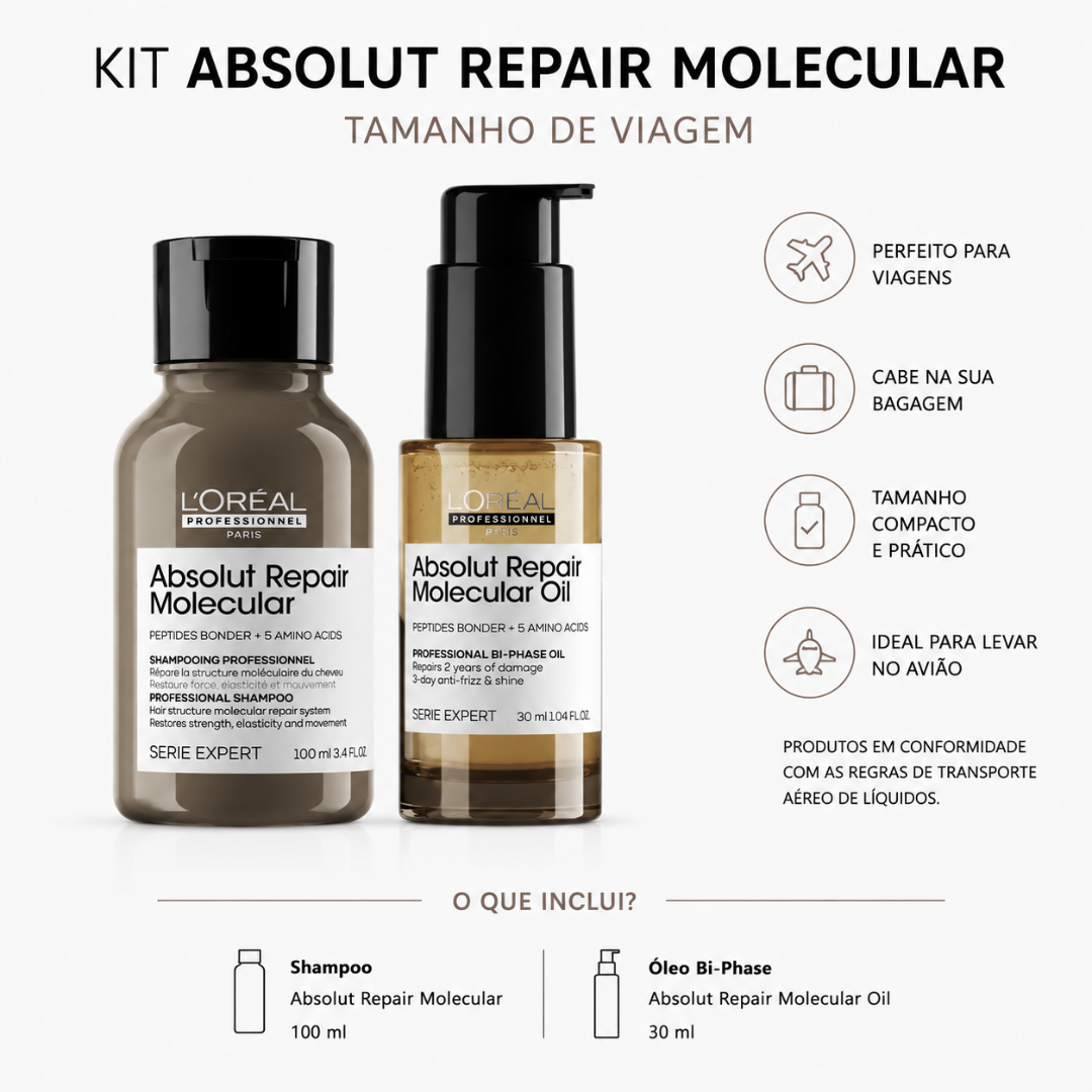 Kit Viagem Reparador | Absolut Repair Molecular | L'Oréal Professionnel