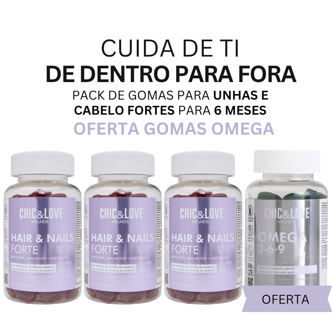 Pack Haare und Nägel Gummis 6 Monate | Chic & Love