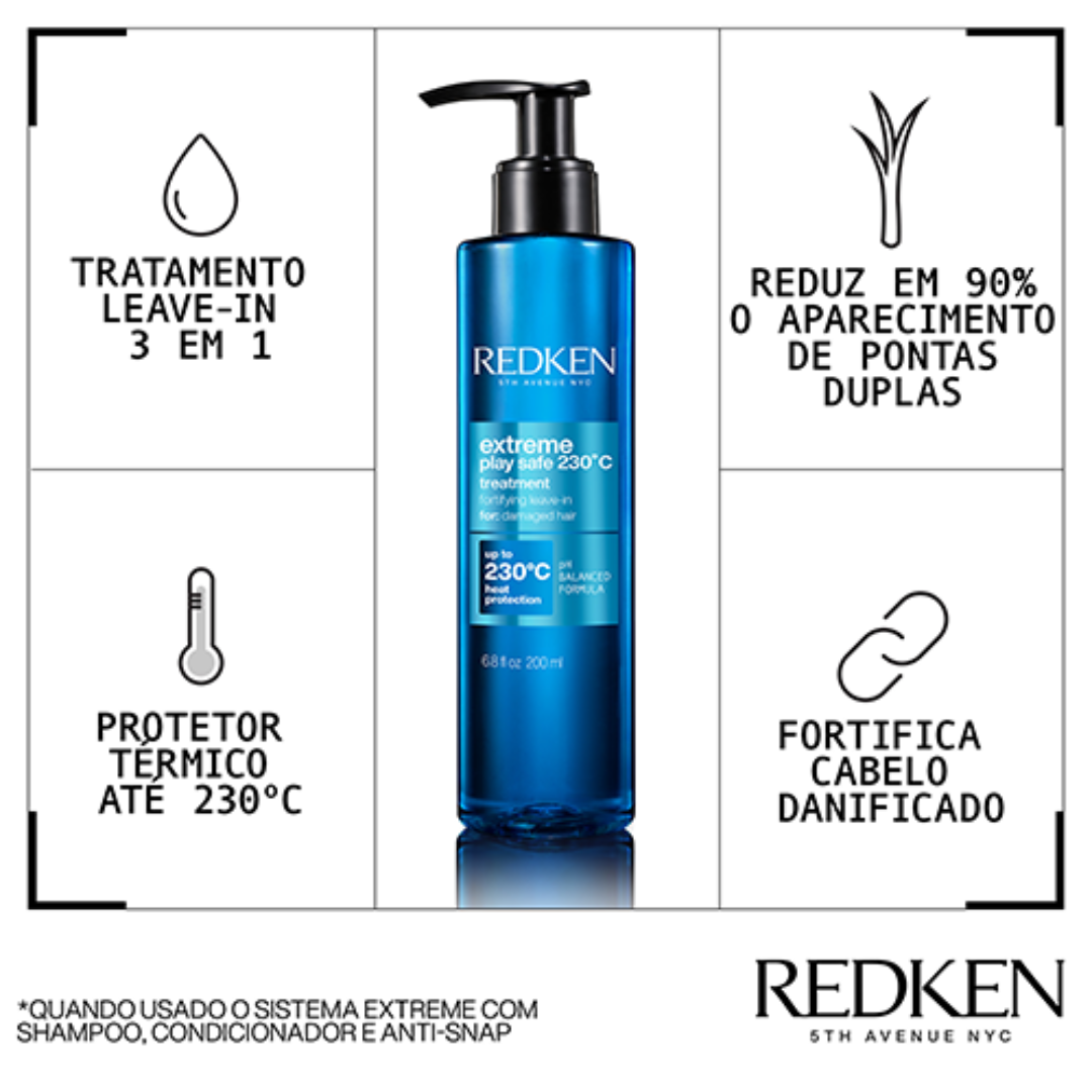 Protetor Térmico Extreme Play Safe 230°C | Extreme | 200ml | Redken