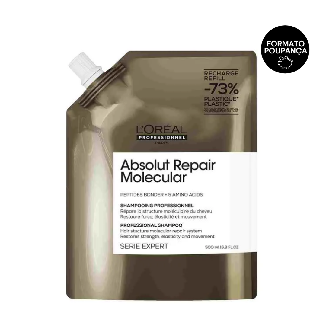 Shampoo Recarga | Absolut Repair Molecular | 500ml | L'Oréal Professionnel