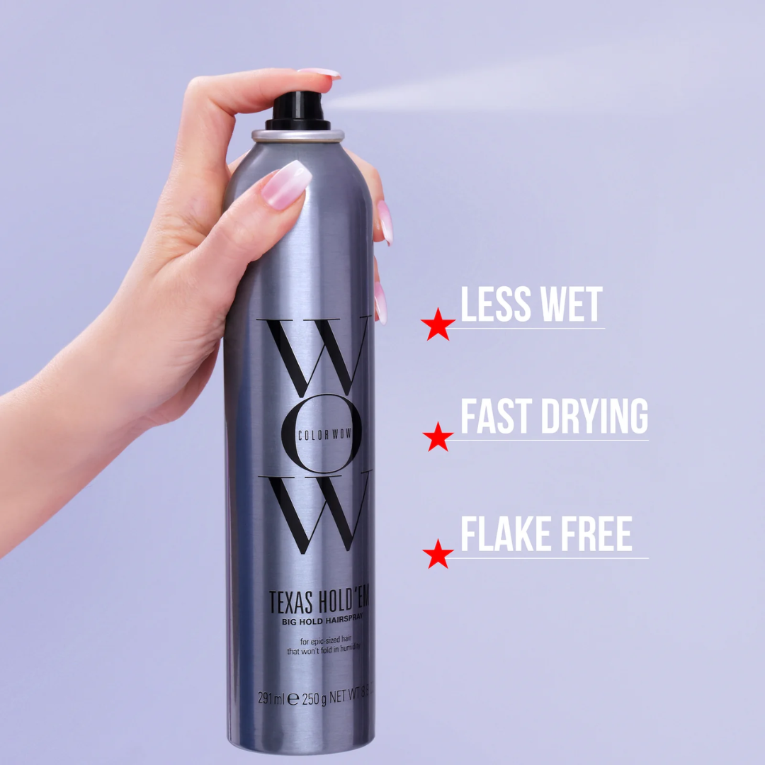 Laca Forte | Texas Hold'Em Big Hold Hairspray | Color Wow